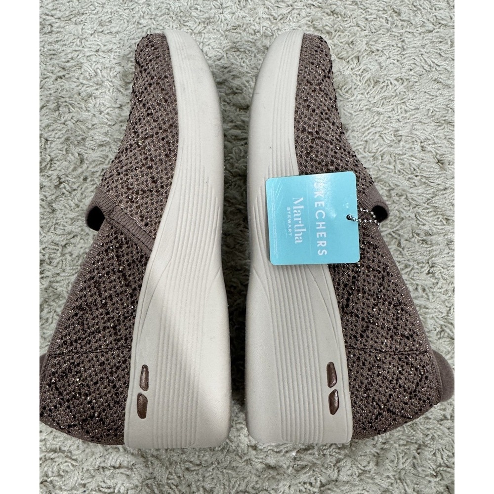 Skechers Martha Stewart Pier-Lite Reflection Slip-On Wedge Shoes Size 8 Brown - Picture 8 of 13